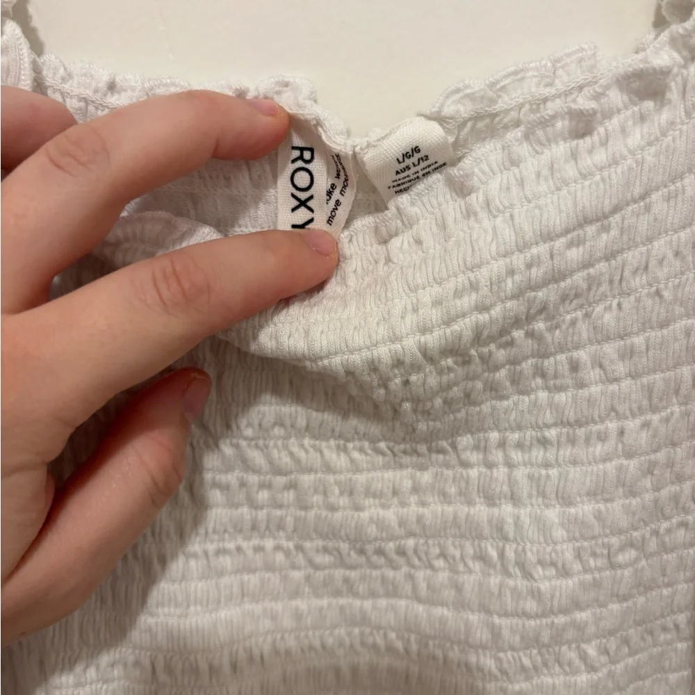 Roxy White Smocked Sundress - Picture 3 of 3